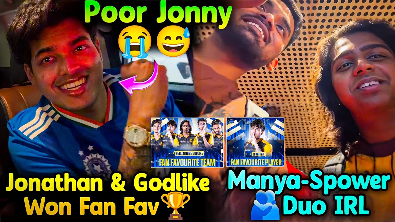 Poor Jonny😭😅 Manya Spower Duo IRL🫂 GodLike Offline Scrims📈 Jonathan & GodLike Won Fan Fav🏆