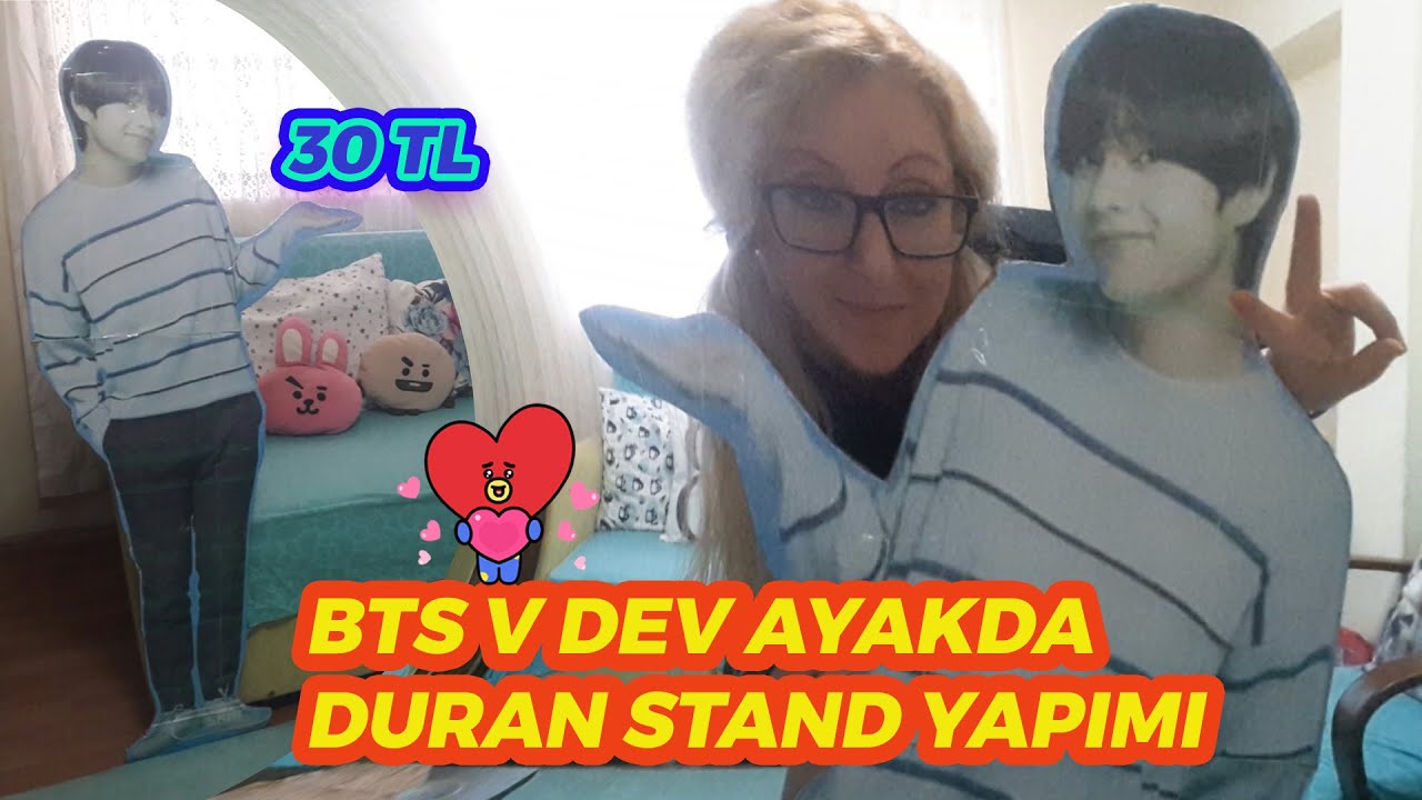 BTS V DEV KPOP STAND YAPIMI HOW TO MAKE KPOP İDOL STANDİNG DOLL  (2022)