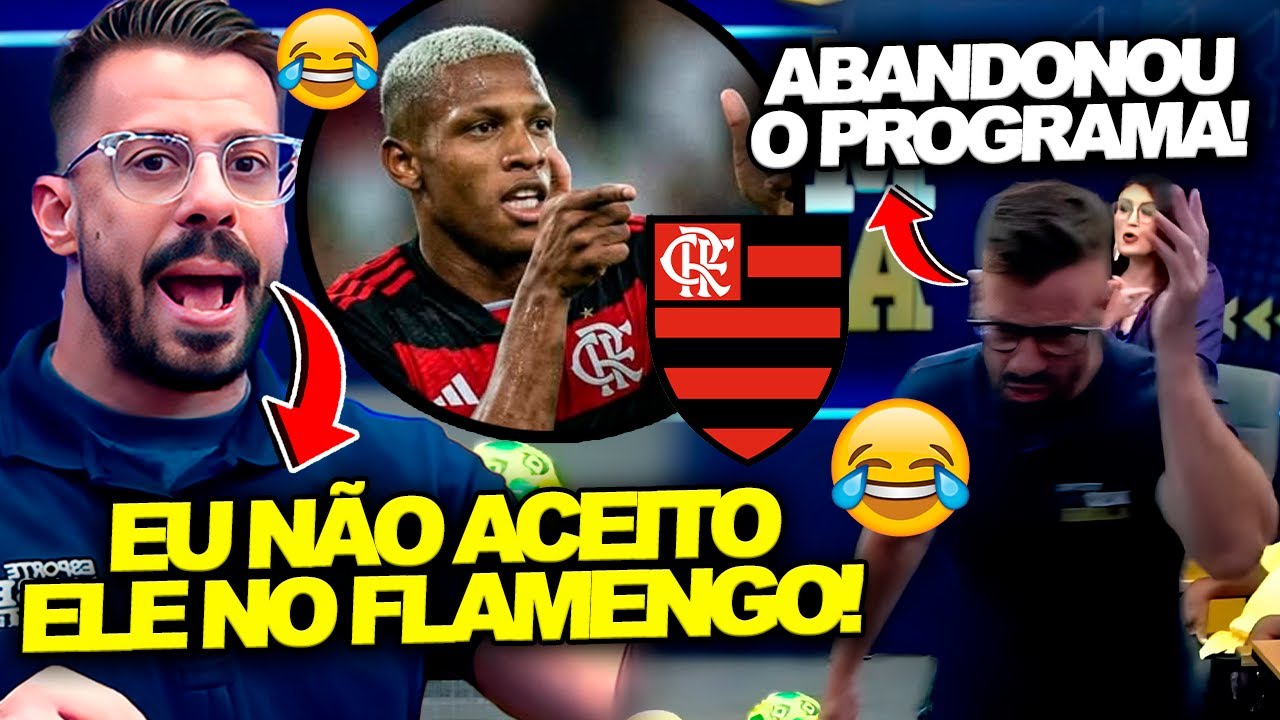 VAMOS RIR! PALMEIRENSE SURTA AO VIVO COM DANILO NO FLAMENGO E ABANDONA PROGRAMA AO VIVO