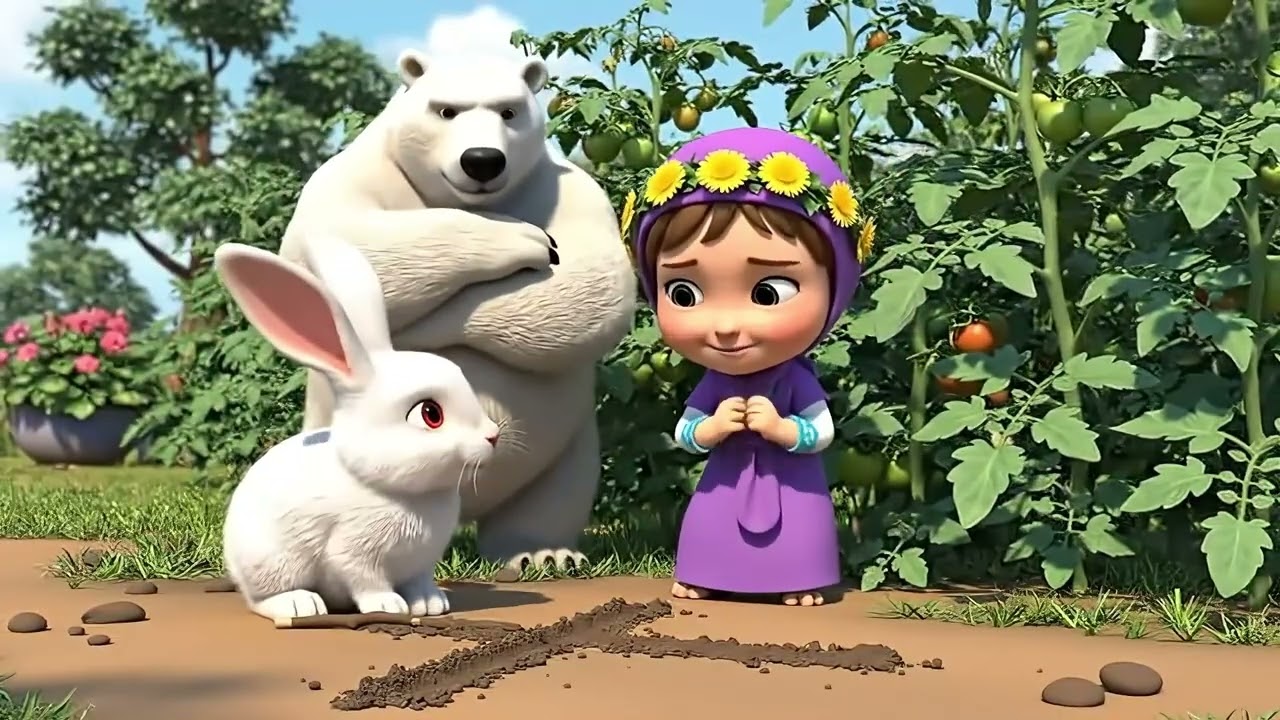 Ep44: Bear and Rabbit they are manager at the  Farm.#cartoonforkids2025 #cartoon #rabbit #bear