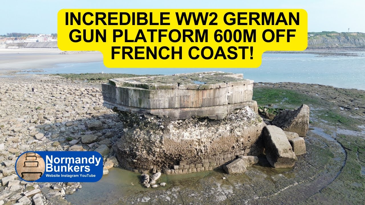 AMAZING WW2 GERMAN GUN PLATFORM ON NAPOLEON FORT IN FRANCE