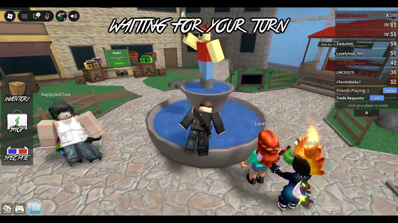 Playing Roblox Mm2