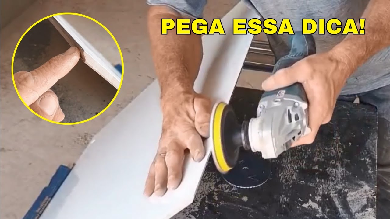 Como cortar 45º em porcelanato para assentar canto de parede!