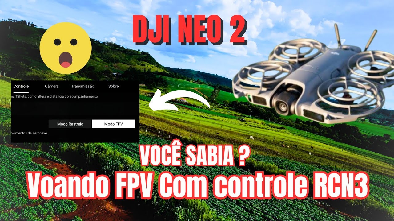 DRONE DJI NEO 2 - Fiquei DOIDÃO Voando no MODO FPV com o Controle RCN3 ! 