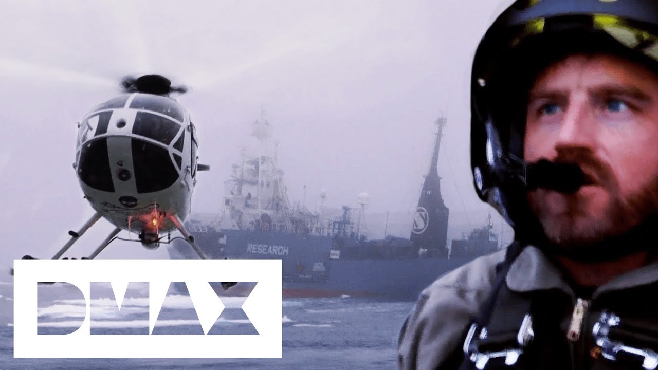 The Sea Shepherd's Helicopter Gets Stranded In The Sky! | Whale Wars