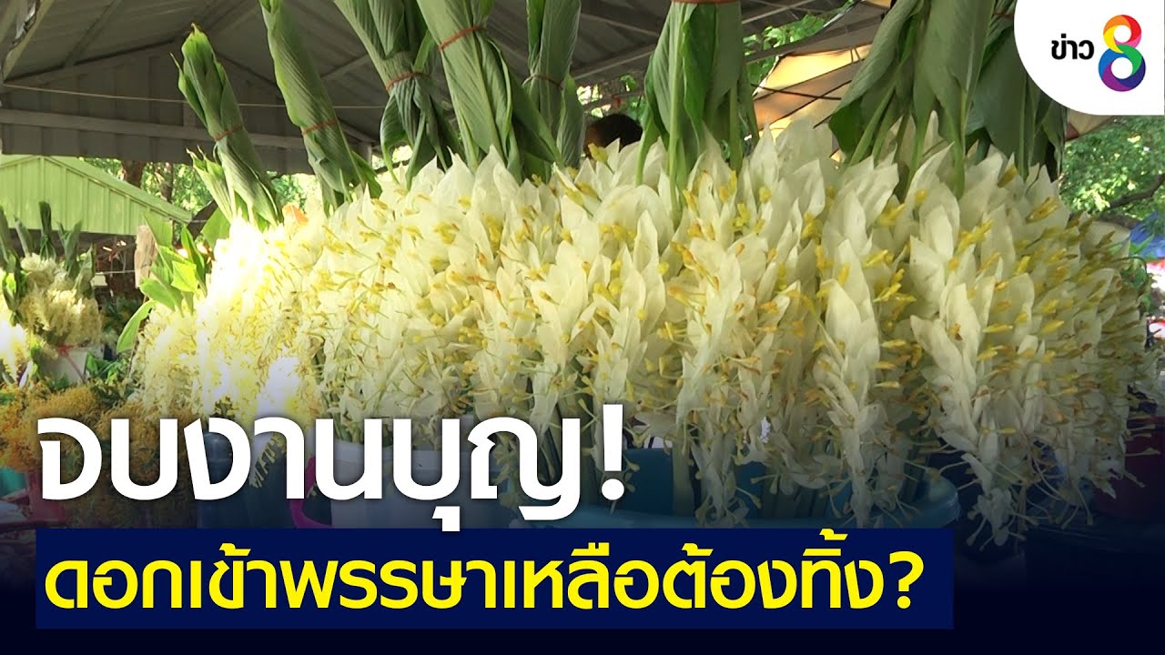 จบงานบุญ! ดอกเข้าพรรษาเหลือต้องทิ้ง? | ข่าวช่อง8 | 14 ก.ค. 65