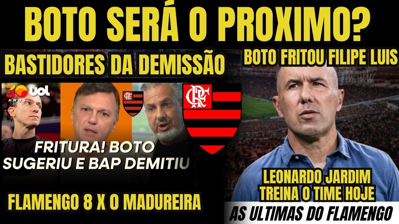 🚨 LEONARDO JARDIM NO RIO! JÁ TREINA O MENGÃO! BOTO FRITOU FILIPE LUÍS!