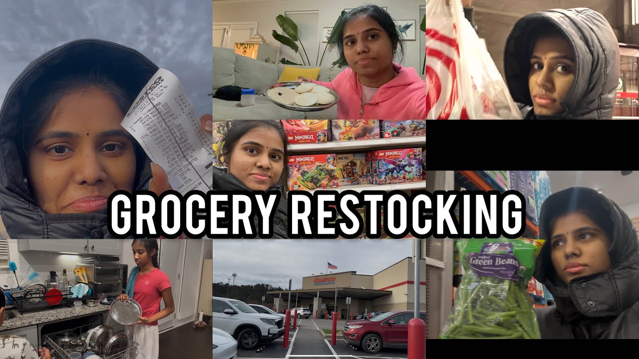 అసలు ఓపికలేదు కానీ వెళాల్సివచ్చింది 😟|| Grocery Restocking || USA Telugu Vlogs 