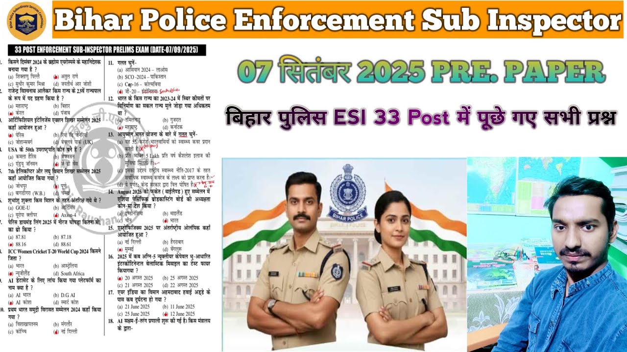 33 Post Enforcement Sub Inspector Prelims Exam Paper Analysis
