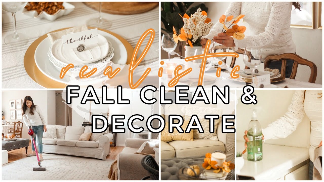 NEW FALL CLEAN AND DECORATE WITH ME 2020 | REALISTIC FALL DECORATING IDEAS | Justine Marie