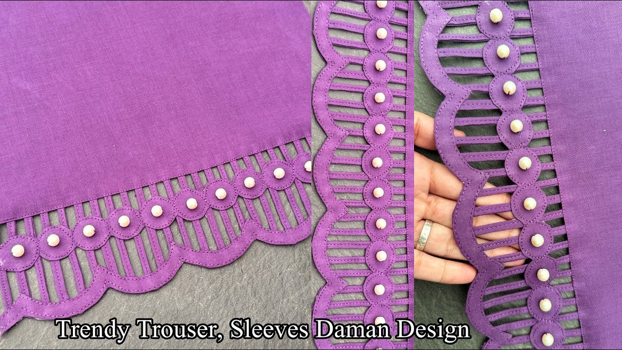 Lawn / Cotton Trouser & Sleeves Design _ Trendy & Unique Dress Design _ Stylish Dress Design