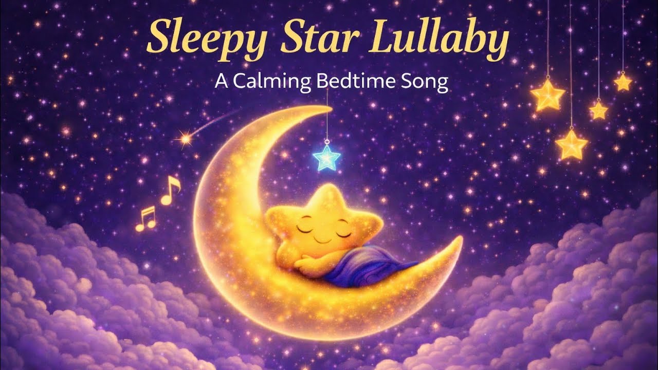 Sleepy Star Stories Lullaby 🌙 | Gentle Bedtime Song for Babies & Toddlers + White Noise Sleep