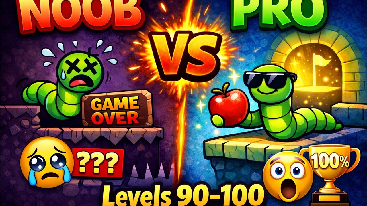NOOB vs PRO in Apple Worm 🐛🍎 | Final Levels 90–100