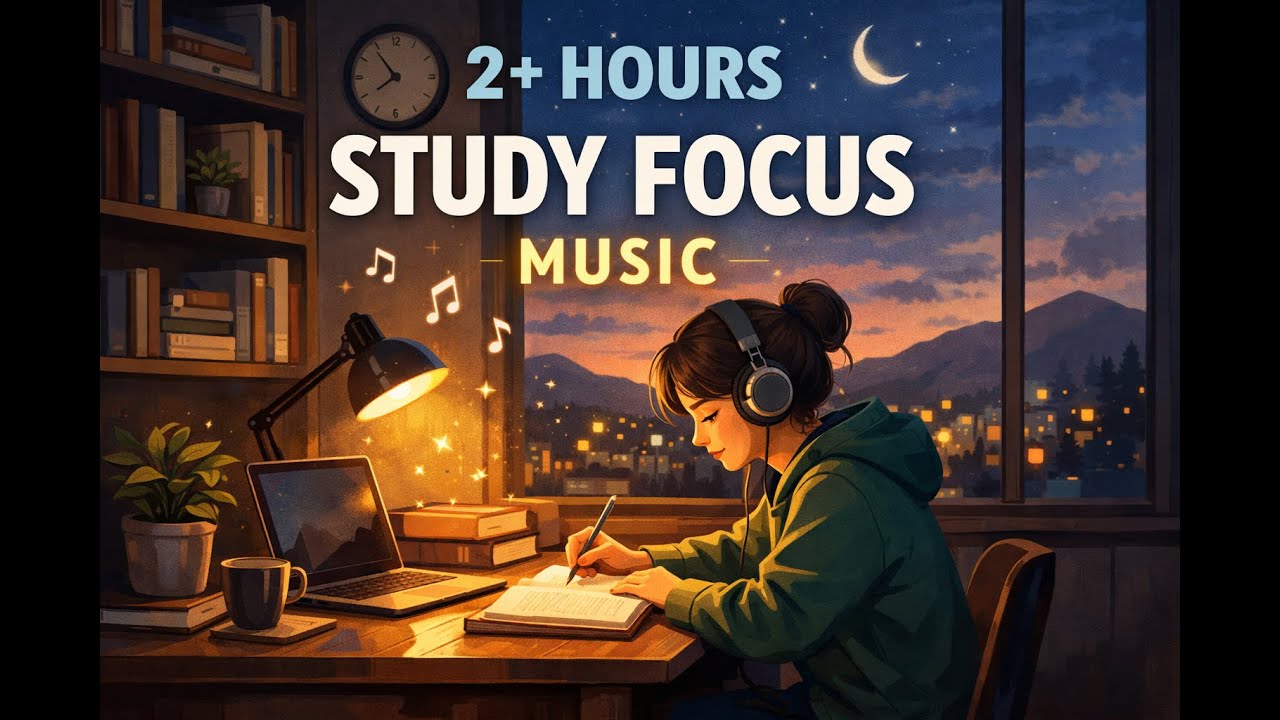 Study Focus Music – 2+ Hours of Deep Concentration, No Lyrics, Background Music