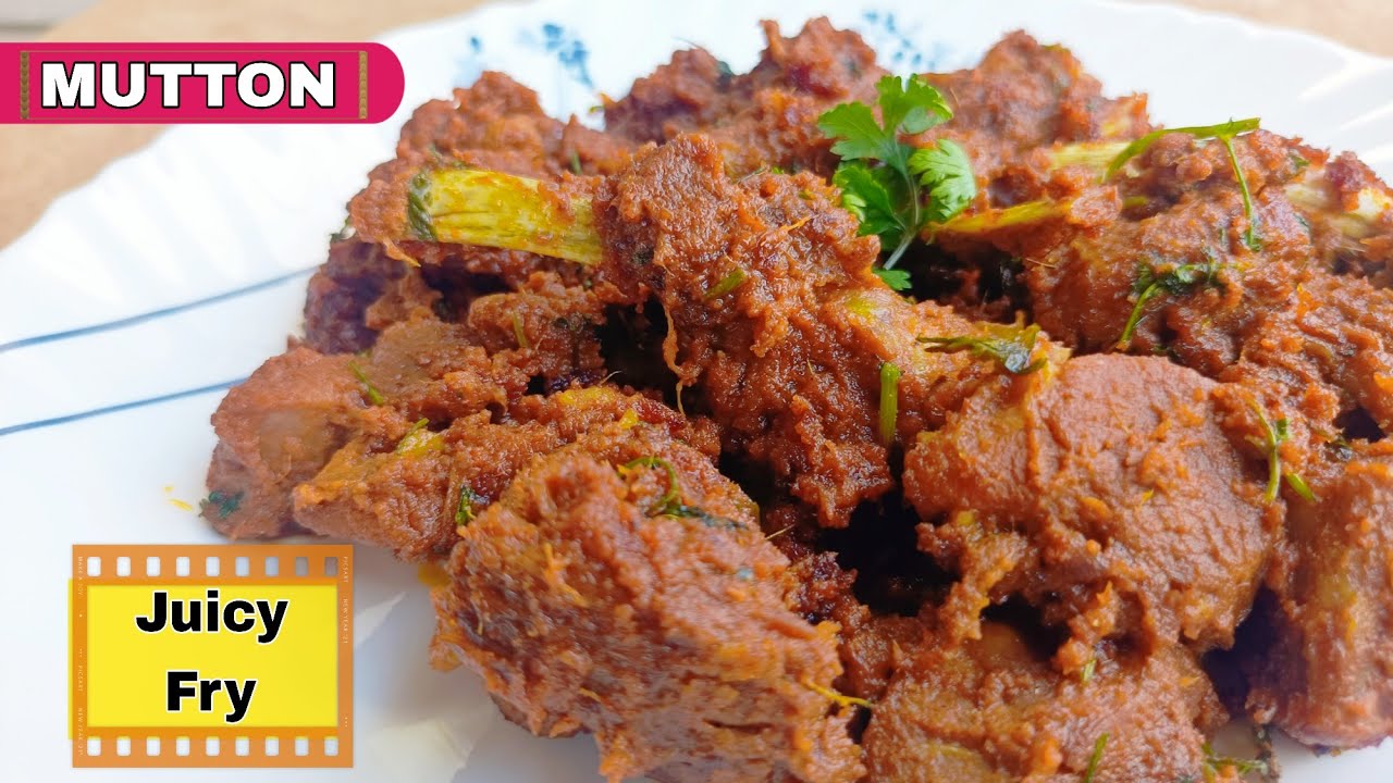 Juicy Mutton Fry || How To Make Mutton Fry || Mutton Recipes Indian Pressure Cooker || Mutton Fry