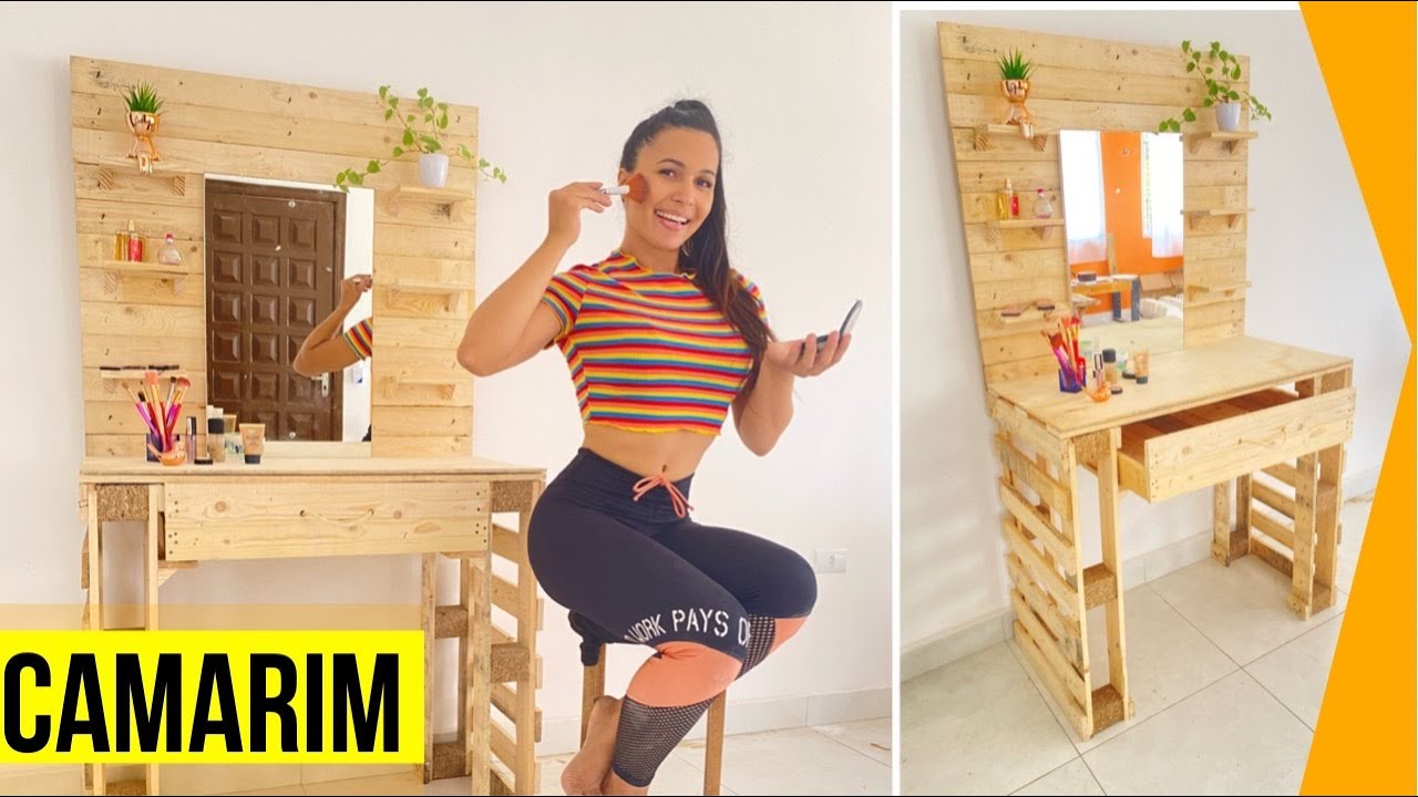 ELA FEZ O PRÓPRIO CAMARIM COM PALLET. NINGUÉM SEGURA ESSA MULHER.