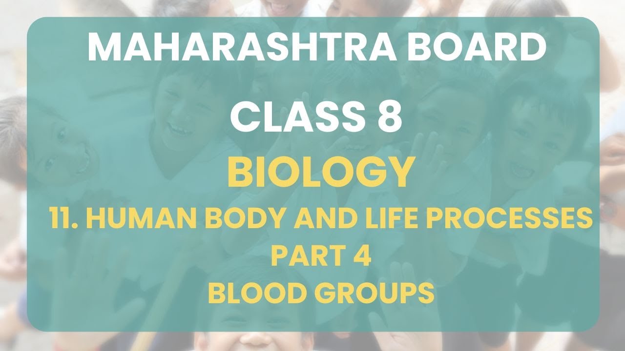 Class 8 | Biology - 11. Human Body and life processes Part 4 : Blood groups | Maharashtra Board