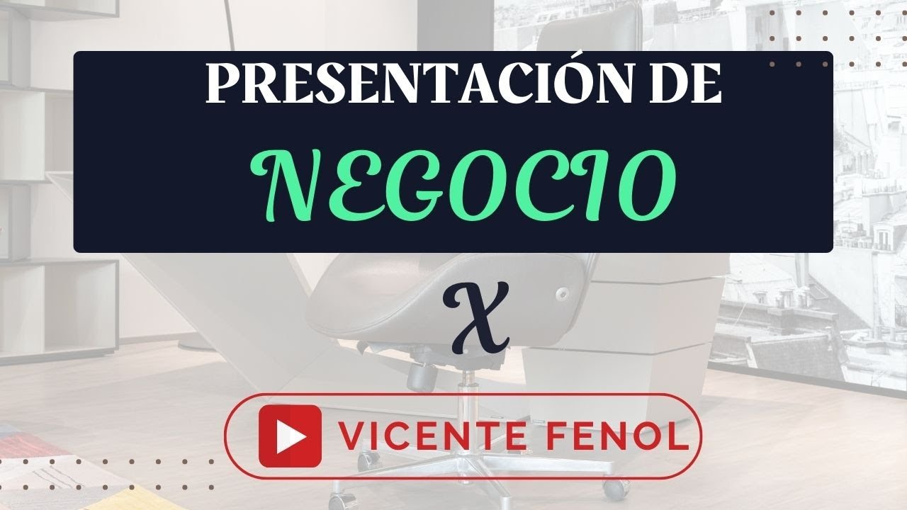 PRESENTACI&Oacute;N DE NEGOCIO. El negocio del futuro / VICENTE LLOPIS FENOLL