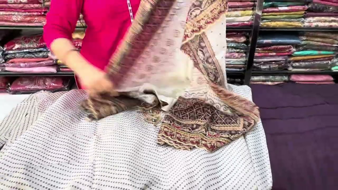 Premium raas new designer suit !! Pure crepe and maheshwari (9896153056)(10/2/26)office n partywear 