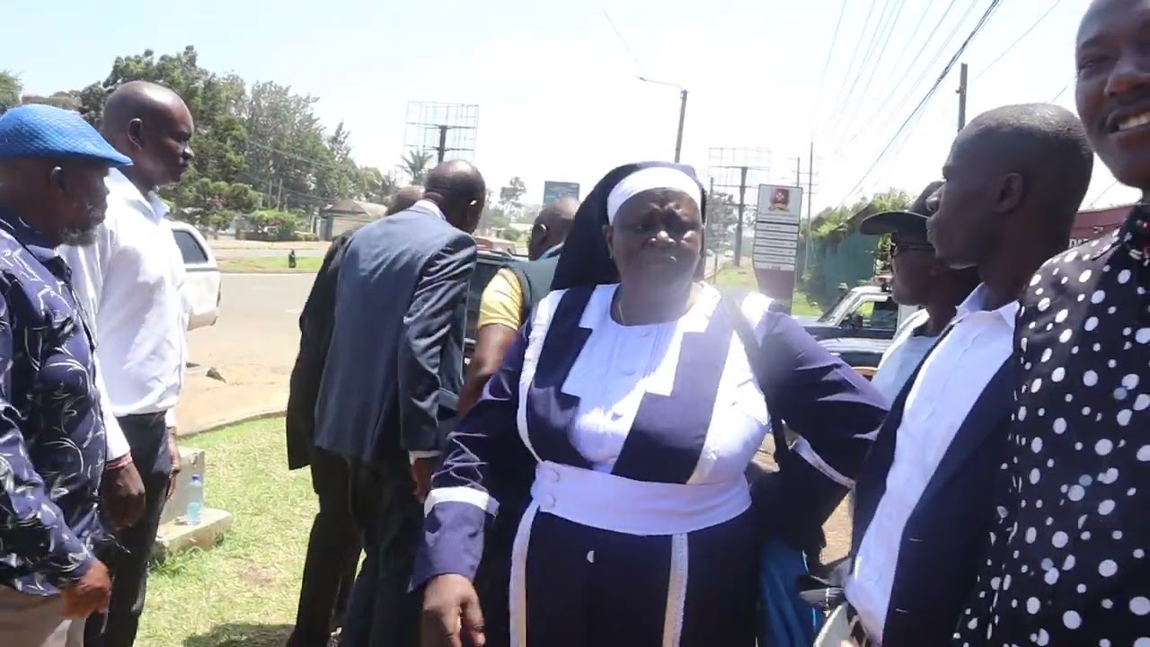 Raphael Tuju arrives from church to Check His business premises under tight security