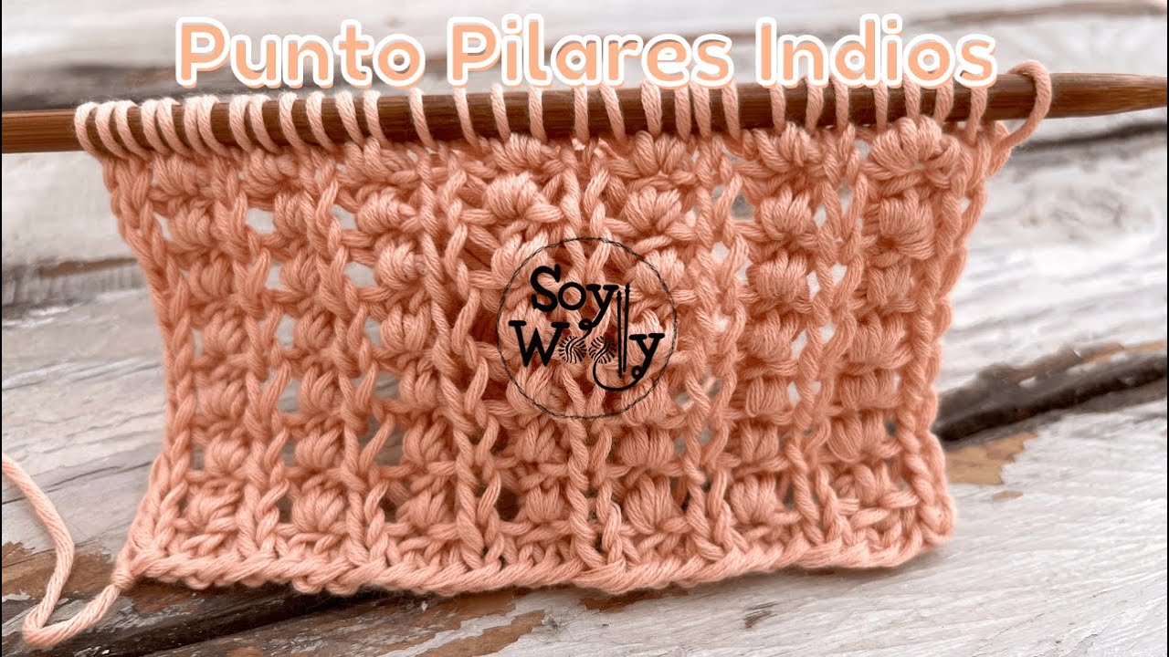 Punto Pilares Indios (2 vueltas, reversible, y en estilos Inglés y Continental - Soy Woolly