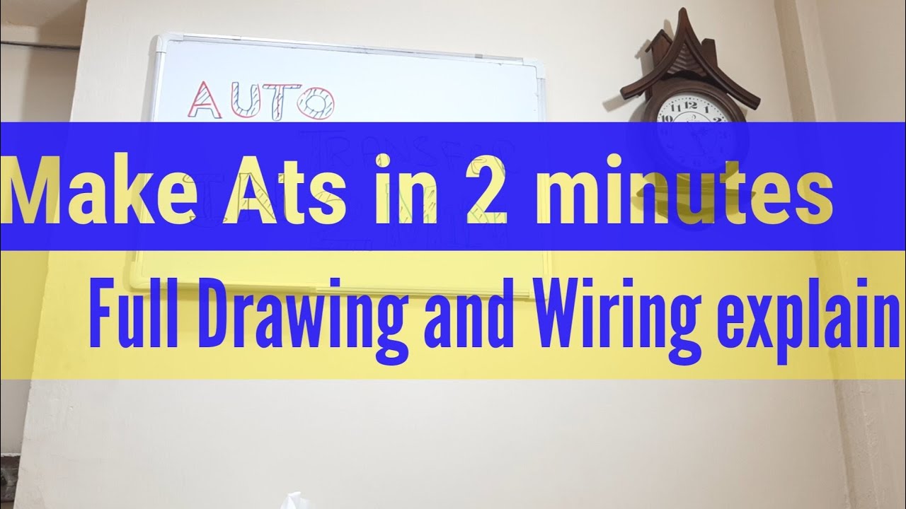 how to make ATS in 2 minutes| DG ats changeover wiring diagram in 2 minutes |Electrical ATS wiring