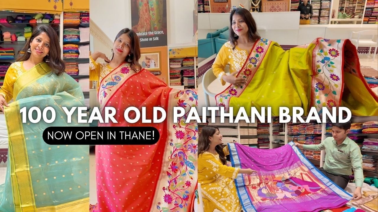 Yeola's 100 Year Old Paithani Brand IN THANE! 😱 Bhandge Paithani & Niru's Silk Sarees