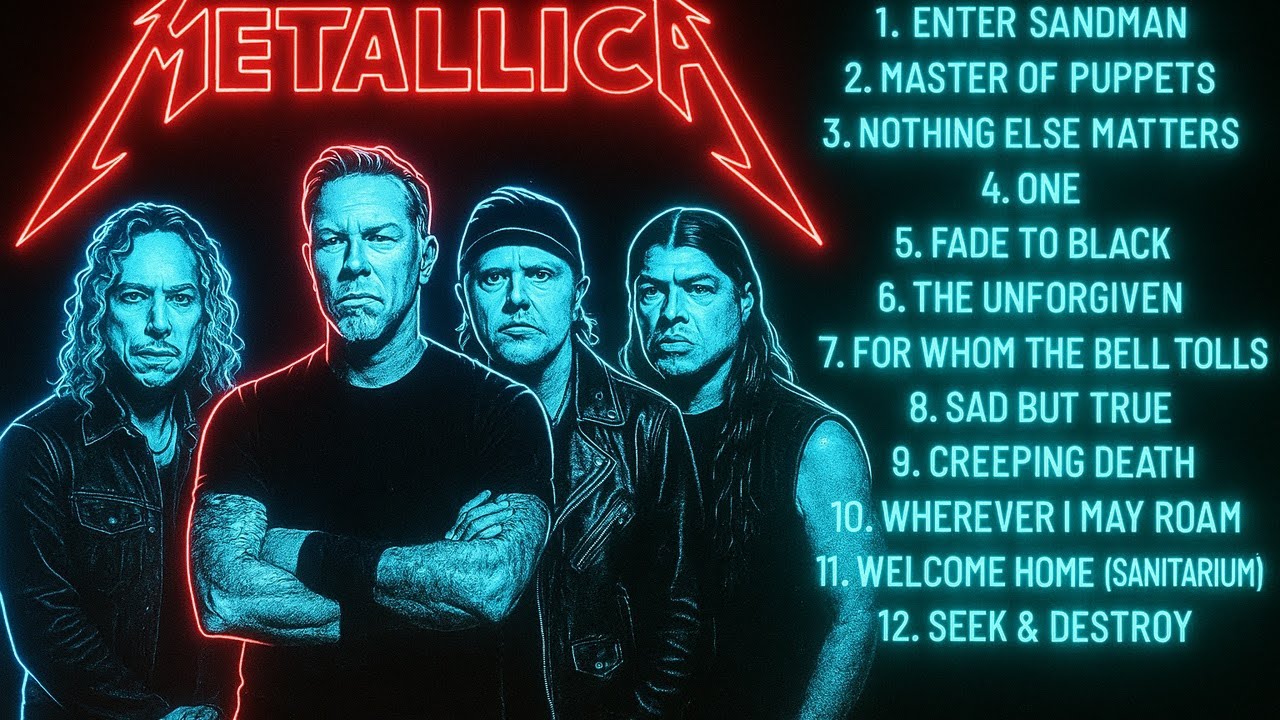 Legendary Metallica Guitar Riffs | Emo Rock Playlist & Slow Rock Live Concert Energy Nonstop