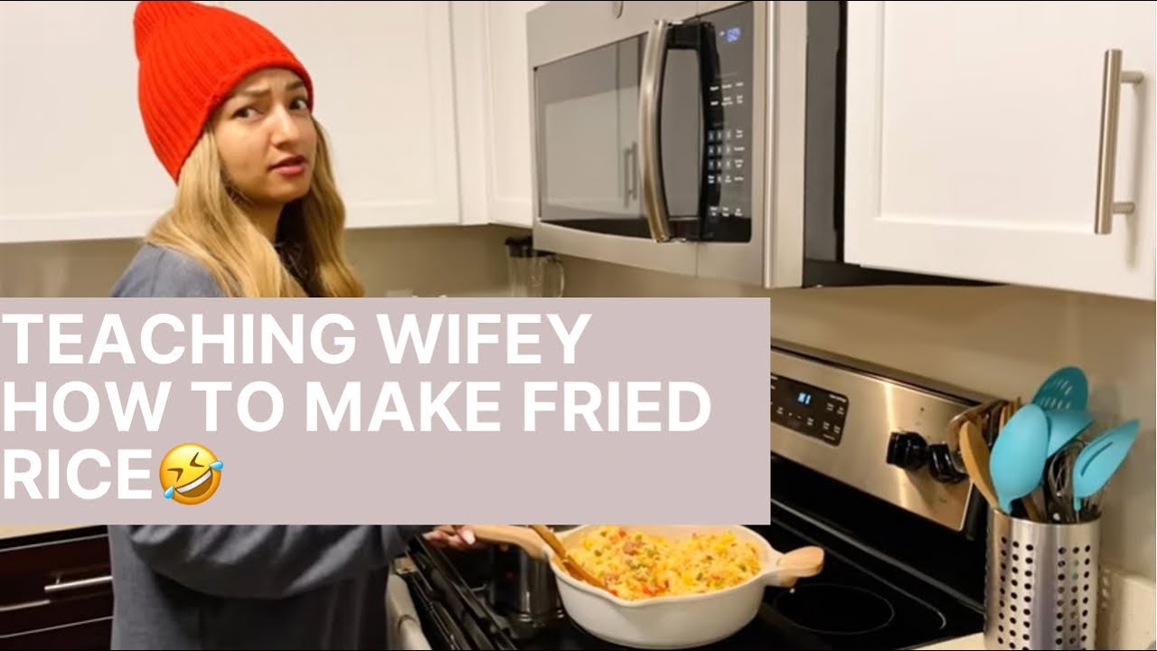 Teaching wifey how to make fried rice