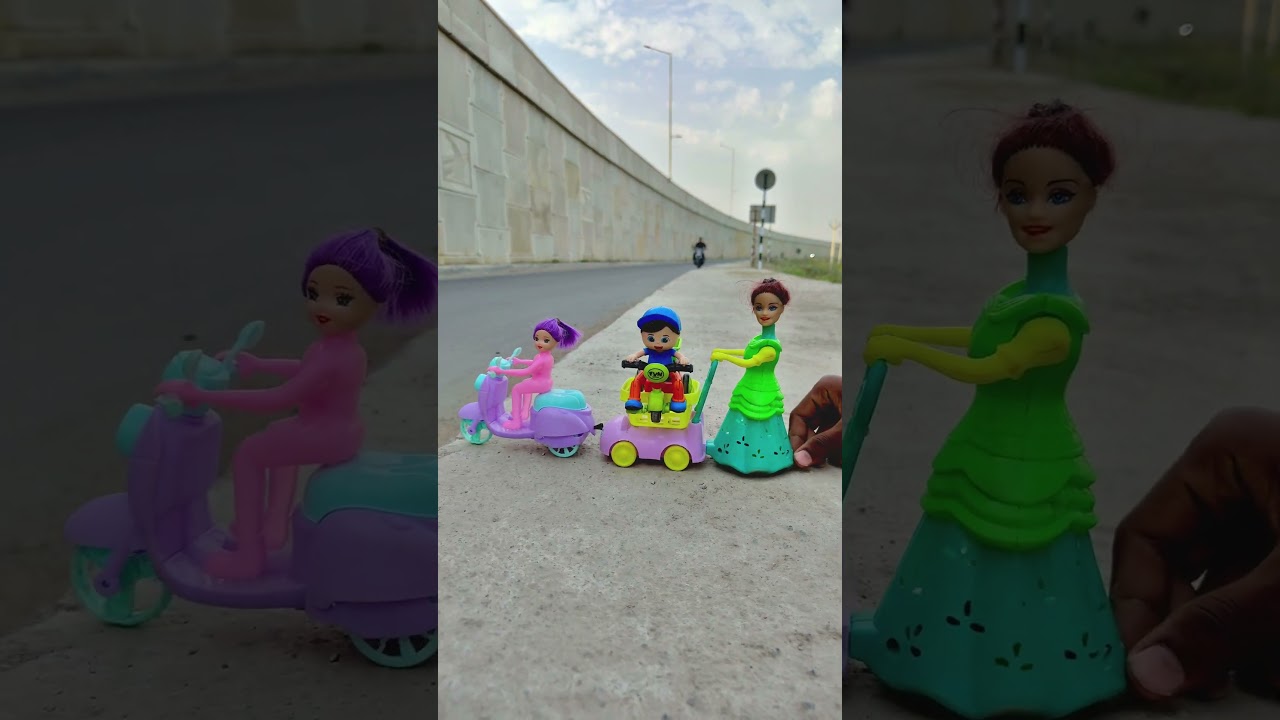 Remote Control Scooty Girl And Monkey Scooter Unboxing And Testing Short ||