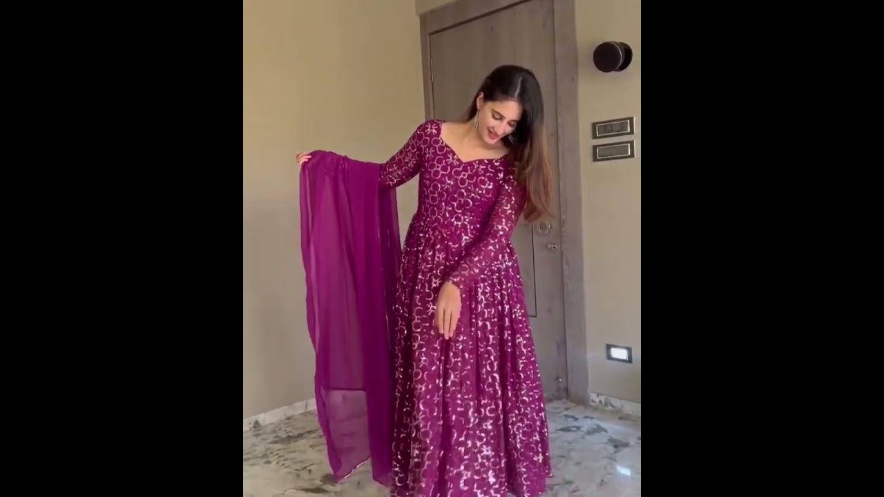 Sequence work anarkali dress design 💯💯💯💯#2023 #anarkali #youtubeshorts #fashion #2023 #new