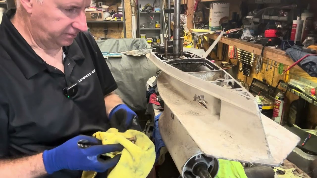 Outboard Motor Lower Unit Bearing Carrier Removal No Fancy Tools