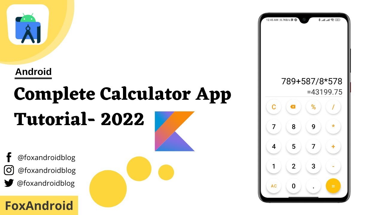 How to Make Calculator App in Android Studio || Calculator App Tutorial || 2022