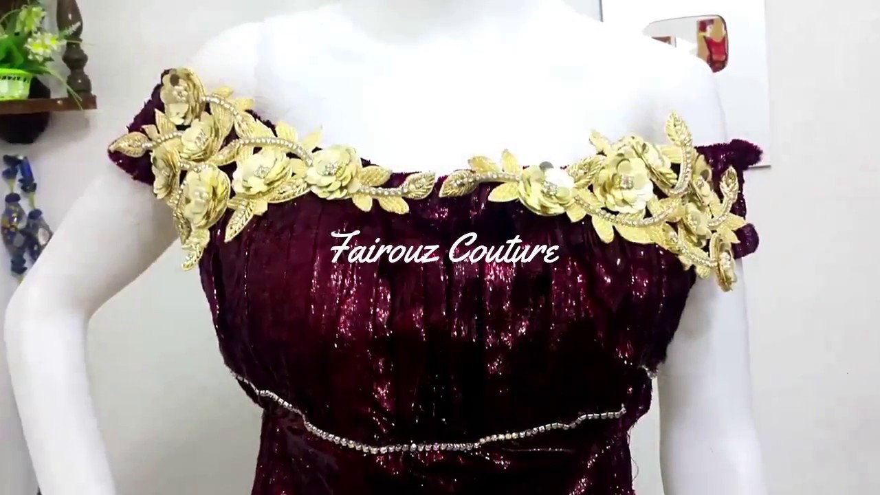 تفصيل وخياطة بلوزة وهرانية بطريقة قندورة  عراسي👍 مع موتيفات تحفة  متميزة ورائعة - جزء 2