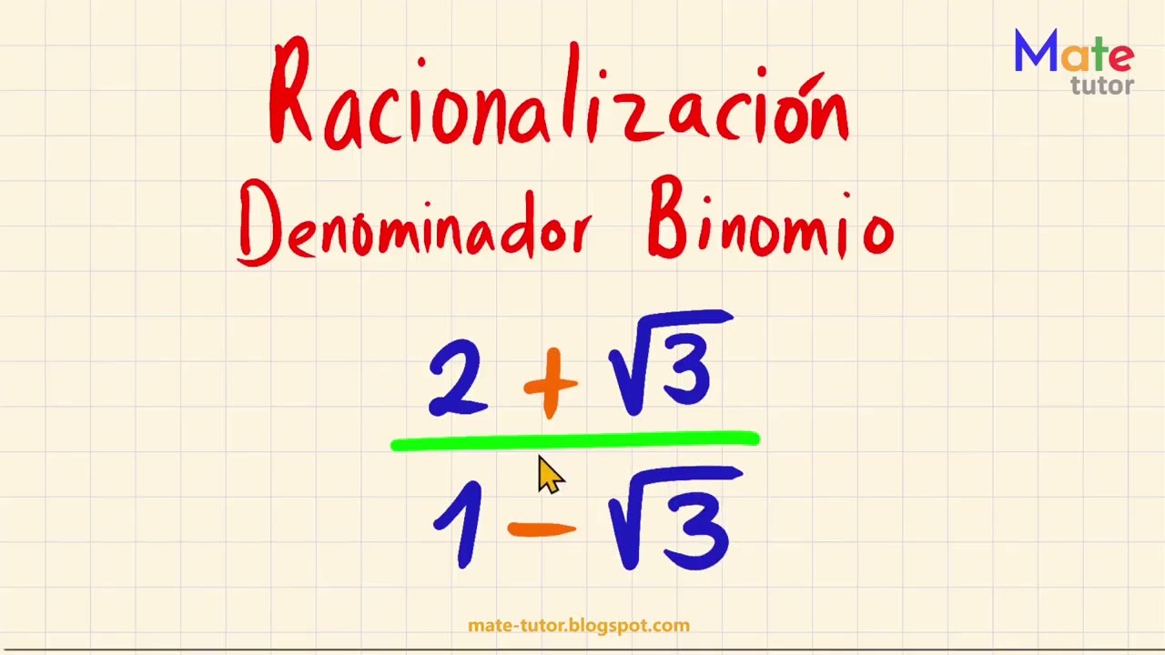 Racionalizar un denominador binomio