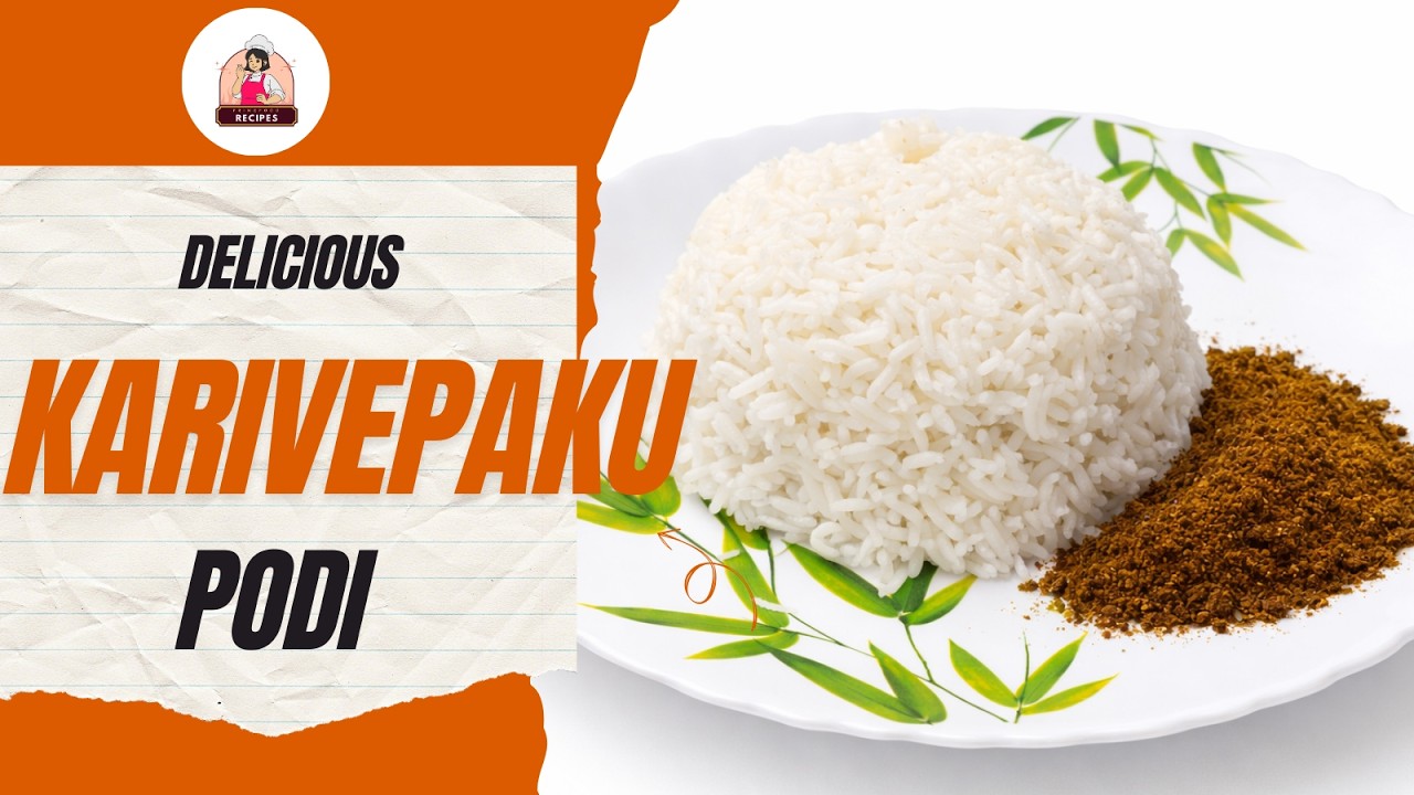 Karivepaku Podi Recipe in Telugu | Curry Leaves Powder Easy
