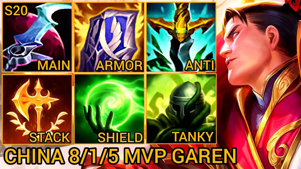 Top Lane GAREN Is Seriously Pure Meta - China Wild Rift New Build & Runes By Tiarty