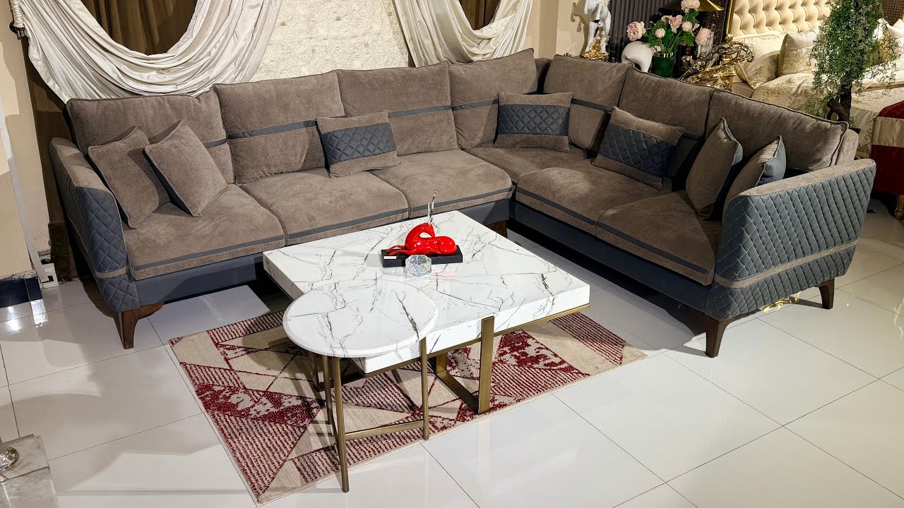 Modern L-Shaped Corner Sofa Set | Luxury Living Room Design 2026