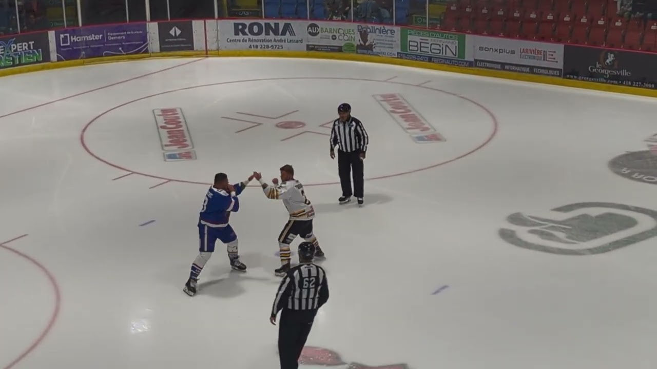 Fight/Bagarre Andr&eacute; Thibault vs S&eacute;bastien Laferri&egrave;re 3 octobre 2025