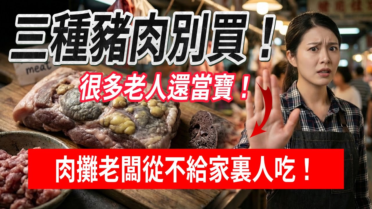 豬肉這3個部位最髒千萬別買！肉攤老闆私下透露：全是淋巴毒素和寄生蟲，白送都不要！尤其第2種很多人天天吃！
