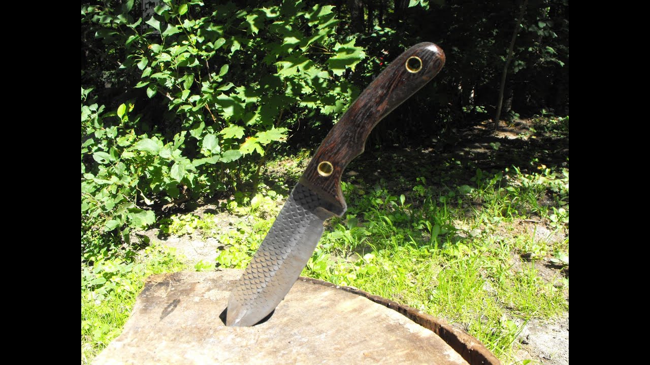 Blacksmithing Knifemaking - Forging A Rasp Chopper Knife From A Farrier's Rasp - Part 2