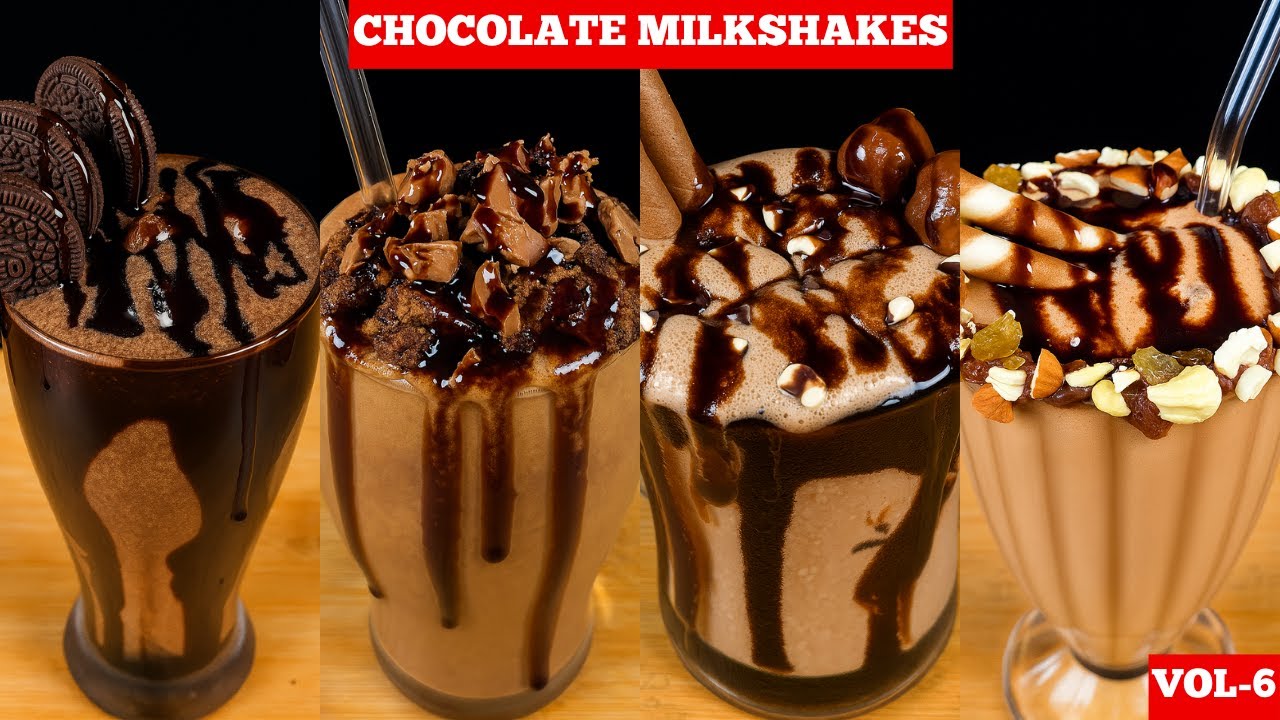 Chocolate Milkshakes Vol-6 | Oreo, Munch & More! | MCSA(MyCookingStyleAsmr)
