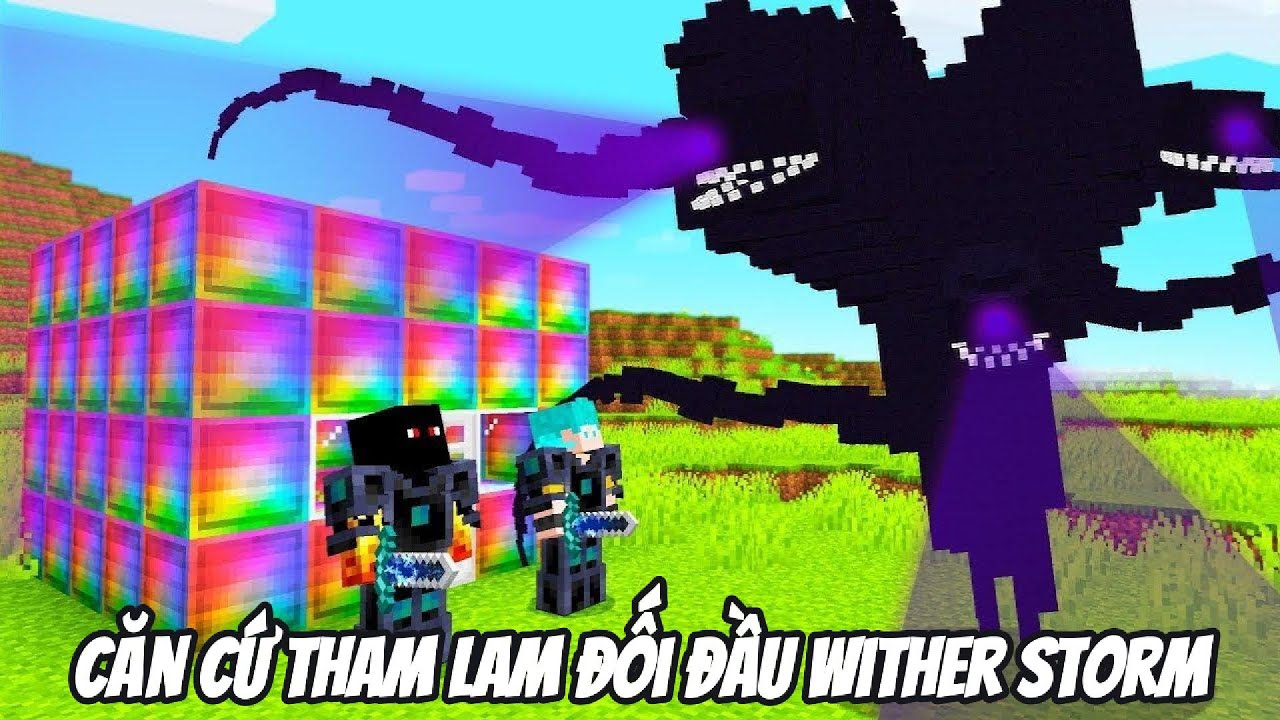 Thử Thách XÂY DỰNG CĂN CỨ THAM LAM ĐỐI ĐẦU WITHER STORM KHỐN NẠN Trong Minecraft Siêu Bất Ổn 🤣