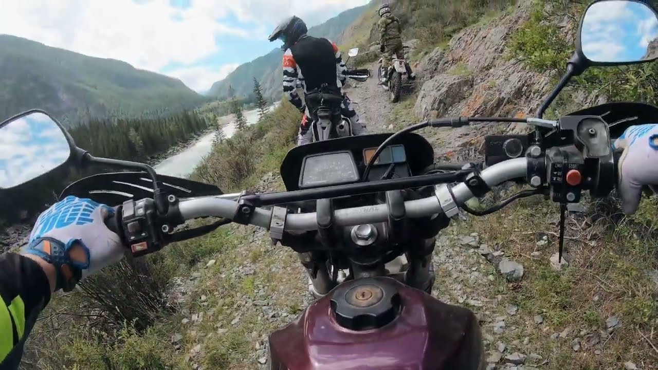 Иня - Тюнгур полный проезд на эндуро yamaha serow xt225 POV riding bike