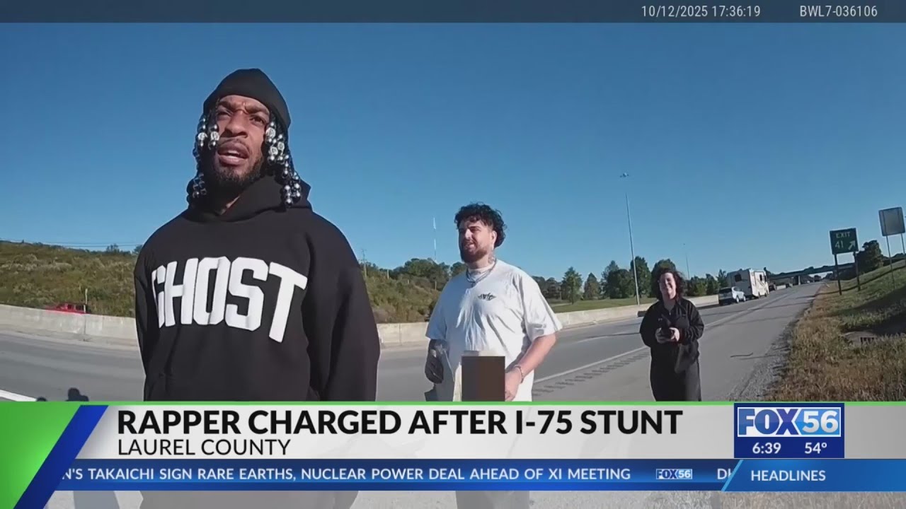 Video shows rapper's I-75 arrest in Laurel County