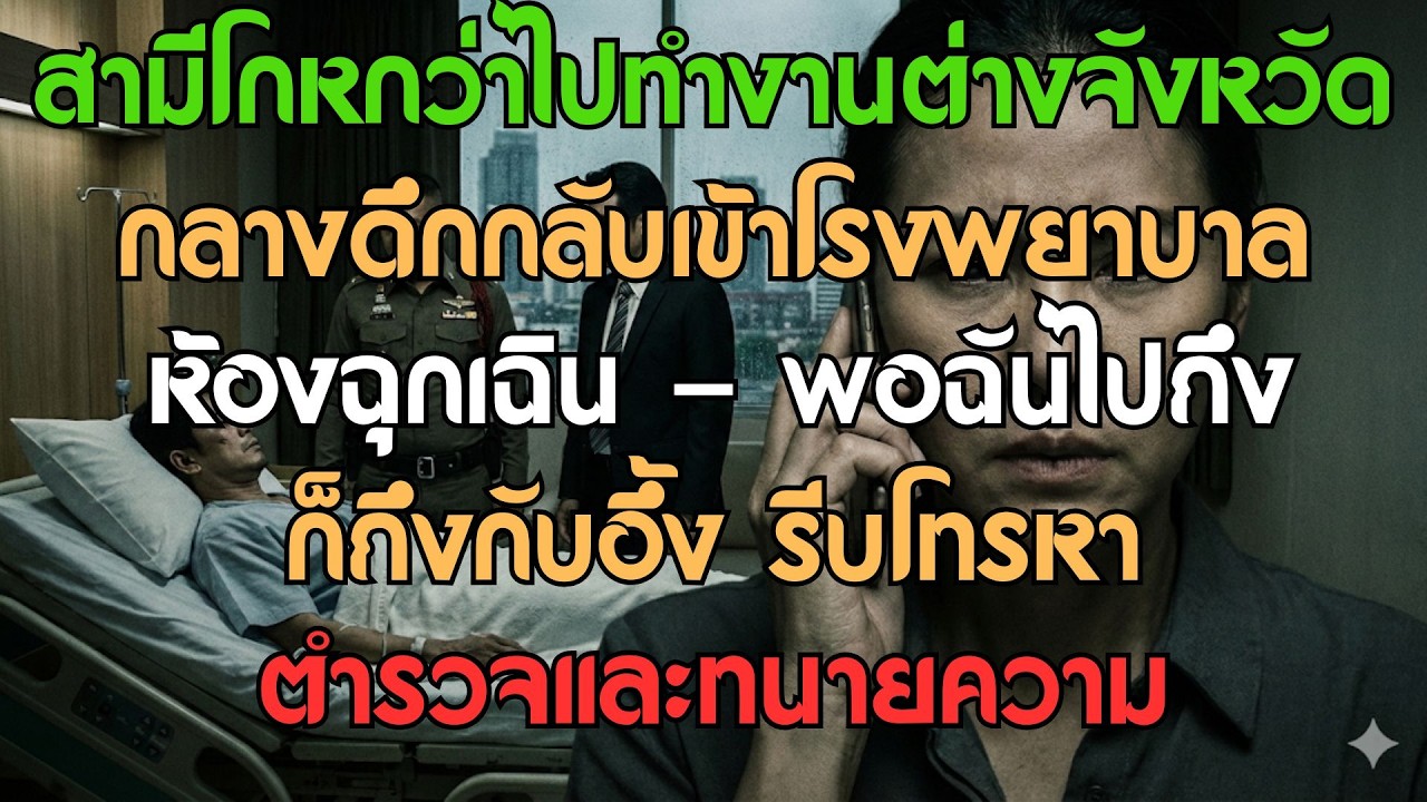 สามีโกหกว่าไปทำงาน กลางดึกกลับเข้าโรงพยาบาลฉุกเฉิน พอฉันไปถึงกับต้องอึ้ง รีบโทรหาทันที