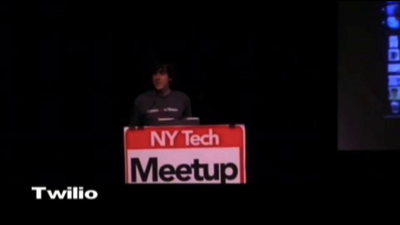 Демонстрация Twilio на встрече New York Tech Meetup.