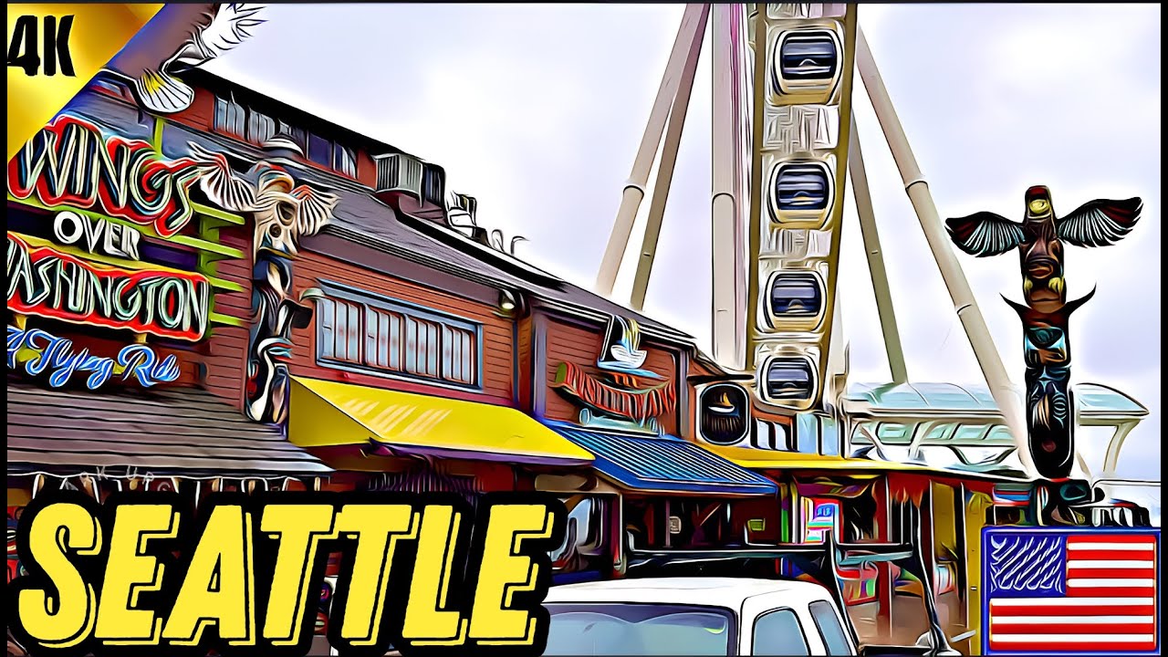 🌧️4K UHD RAIN WALK🚶&zwj;♀️🇺🇸☔SEATTLE CHRISTMAS WALK | 🇺🇸🌧️Rainy Downtown & Waterfront Park|@MrBeeTours