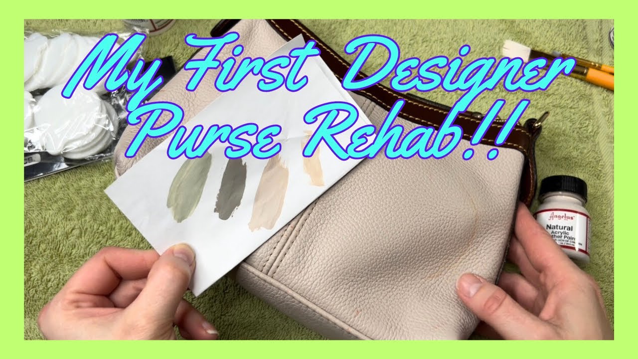 My FIRST Leather Purse Rehab Project: Painting a Dooney & Bourke Purse