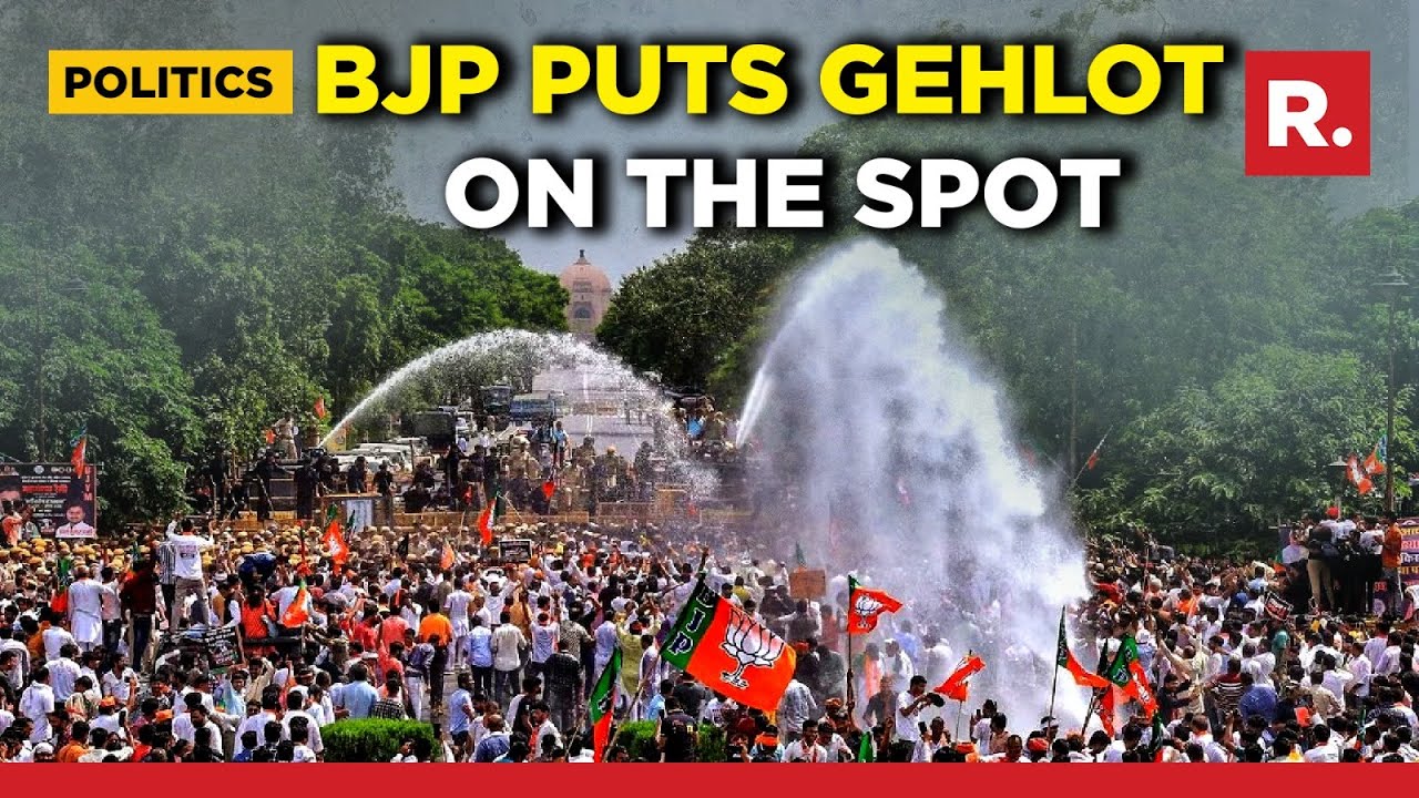 Big BJP Protest In Rajasthan Against Ashok Gehlot Government